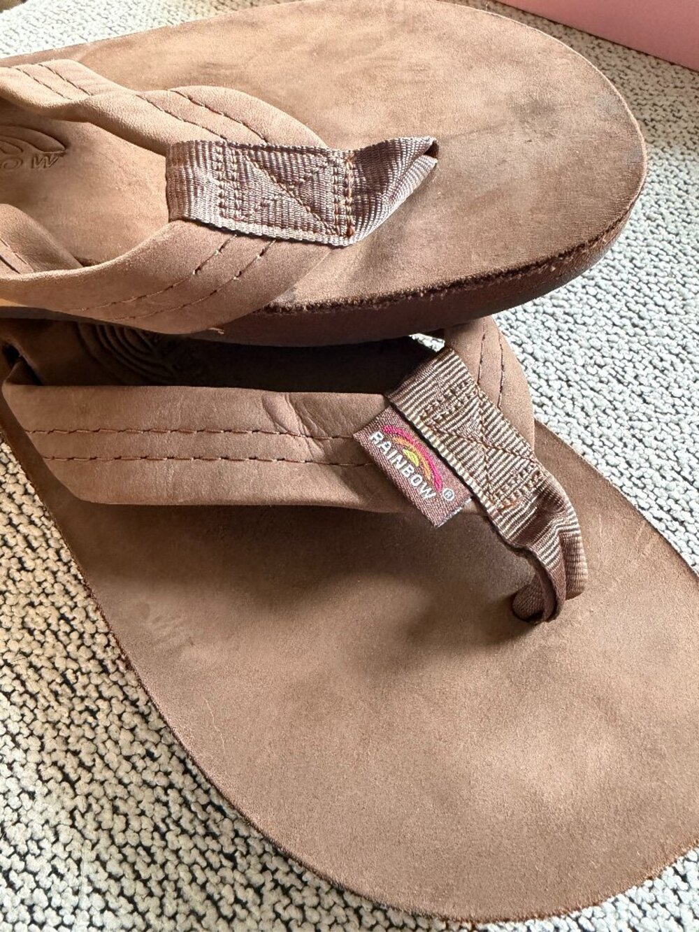 RAINBOW USA Womens Dark Brown Sz 9 Flip Flop Sandals Mens 7